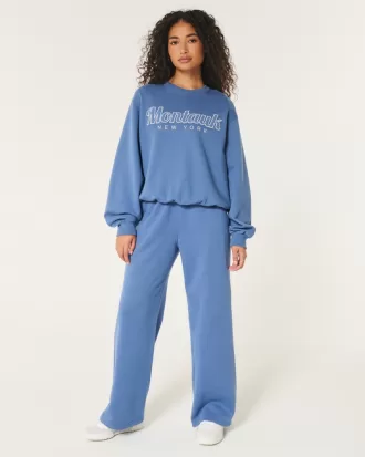 Easy Montauk New York Graphic Crew Sweatshirt,Easy Montauk New York Graphic Crew Sweatshirt