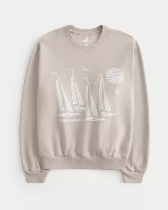 Easy Nassau Bahamas Graphic Crew Sweatshirt,Easy Nassau Bahamas Graphic Crew Sweatshirt