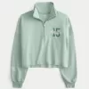 Easy New York Graphic Half-Zip Cutoff Sweatshirt,Easy New York Graphic Half-Zip Cutoff Sweatshirt