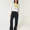 Easy Off-the-Shoulder Iowa Hawkeyes Graphic Sweatshirt,Easy Off-the-Shoulder Iowa Hawkeyes Graphic Sweatshirt