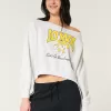 Easy Off-the-Shoulder Iowa Hawkeyes Graphic Sweatshirt,Easy Off-the-Shoulder Iowa Hawkeyes Graphic Sweatshirt
