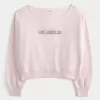 Easy Off-the-Shoulder Los Angeles Graphic Sweatshirt,Easy Off-the-Shoulder Los Angeles Graphic Sweatshirt