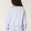 Easy Off-the-Shoulder NYC Graphic Sweatshirt,Easy Off-the-Shoulder NYC Graphic Sweatshirt