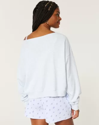 Easy Off-the-Shoulder Sweatshirt,Easy Off-the-Shoulder Sweatshirt