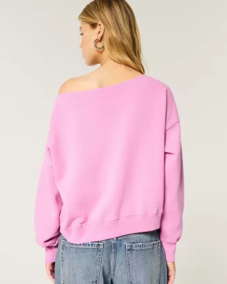 Easy Off-the-Shoulder Sweatshirt,Easy Off-the-Shoulder Sweatshirt