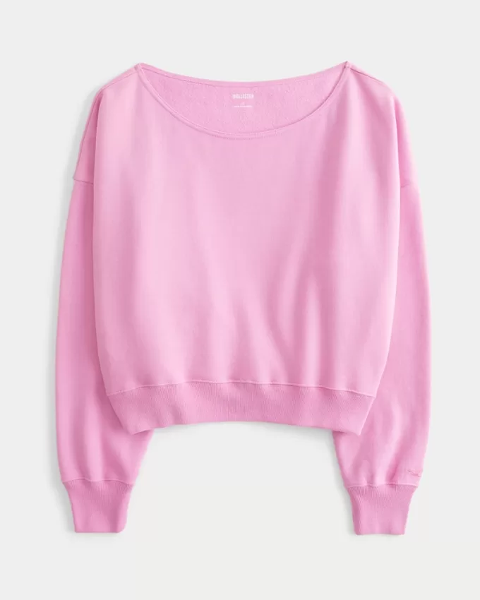 Easy Off-the-Shoulder Sweatshirt,Easy Off-the-Shoulder Sweatshirt