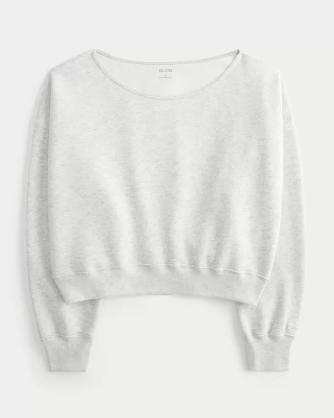 Easy Off-the-Shoulder Sweatshirt,Easy Off-the-Shoulder Sweatshirt