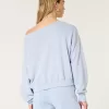 Easy Off-the-Shoulder Terry Sweatshirt,Easy Off-the-Shoulder Terry Sweatshirt