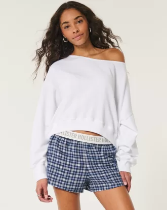Easy Off-the-Shoulder Terry Sweatshirt,Easy Off-the-Shoulder Terry Sweatshirt