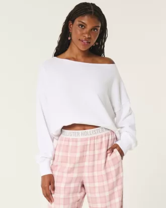 Easy Off-the-Shoulder Terry Sweatshirt,Easy Off-the-Shoulder Terry Sweatshirt