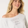 Easy Off-the-Shoulder Yosemite California Graphic Sweatshirt,Easy Off-the-Shoulder Yosemite California Graphic Sweatshirt