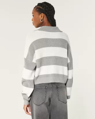 Easy Stitchy Polo Sweater,Easy Stitchy Polo Sweater