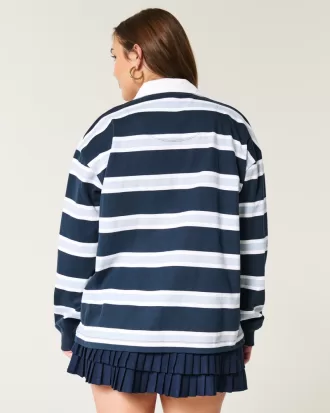 Easy Teddy Bear Graphic Rugby Polo,Easy Teddy Bear Graphic Rugby Polo