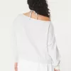 Easy Terry Off-the-Shoulder Sweatshirt,Easy Terry Off-the-Shoulder Sweatshirt