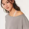 Easy Terry Off-the-Shoulder Sweatshirt,Easy Terry Off-the-Shoulder Sweatshirt