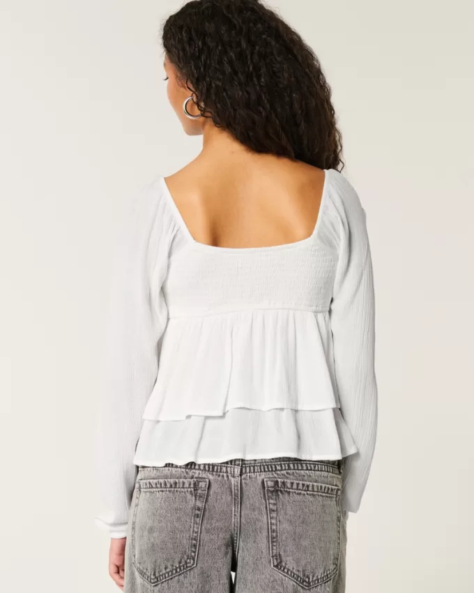 Easy Twist Bust Babydoll Top,Easy Twist Bust Babydoll Top