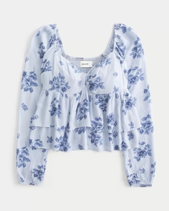 Easy Twist Bust Babydoll Top,Easy Twist Bust Babydoll Top