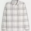 Flannel Button-Through Shirt,Flannel Button-Through Shirt