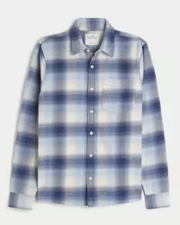 Flannel Button-Through Shirt,Flannel Button-Through Shirt