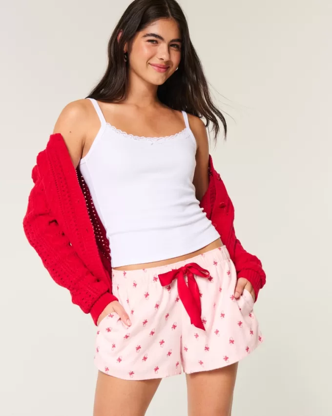 Flannel Tie Shorts,Flannel Tie Shorts