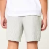 Flex-Waist Textural Woven Shorts 8″,Flex-Waist Textural Woven Shorts 8″
