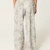 Floral Pattern Baggy Sweatpants,Floral Pattern Baggy Sweatpants