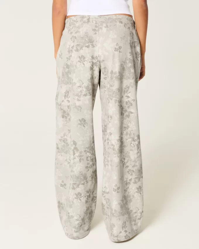 Floral Pattern Baggy Sweatpants,Floral Pattern Baggy Sweatpants