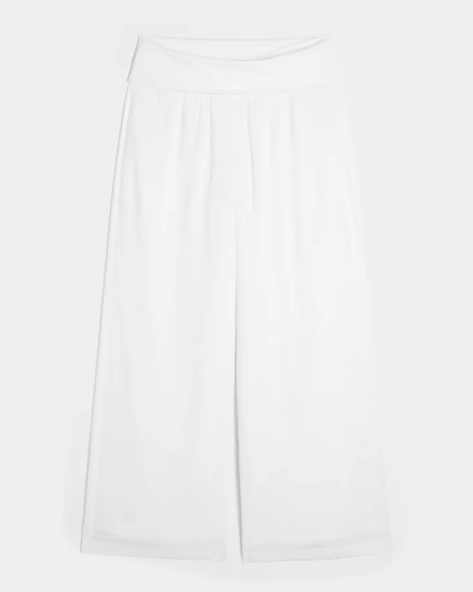 Foldover Waist Super Baggy Pants,Foldover Waist Super Baggy Pants