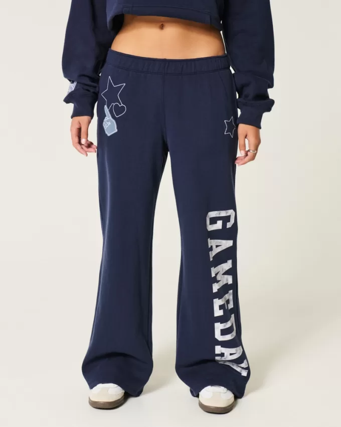 Gameday Graphic Wide-Leg Sweatpants,Gameday Graphic Wide-Leg Sweatpants