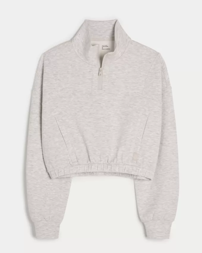 Gilly Hicks Active Cooldown Quarter-Zip Top,Gilly Hicks Active Cooldown Quarter-Zip Top