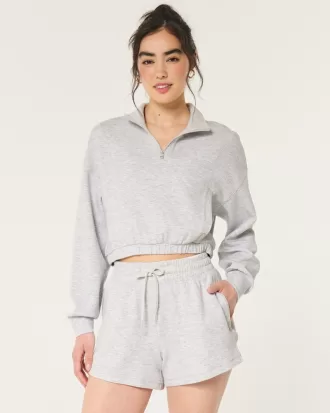 Gilly Hicks Active Cooldown Quarter-Zip Top,Gilly Hicks Active Cooldown Quarter-Zip Top