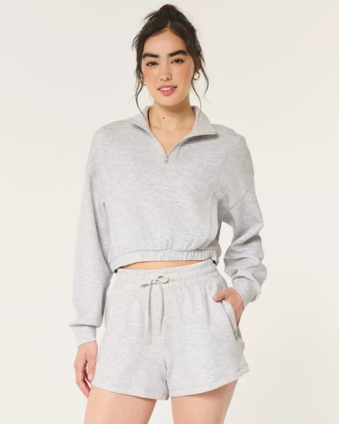 Gilly Hicks Active Cooldown Quarter-Zip Top,Gilly Hicks Active Cooldown Quarter-Zip Top