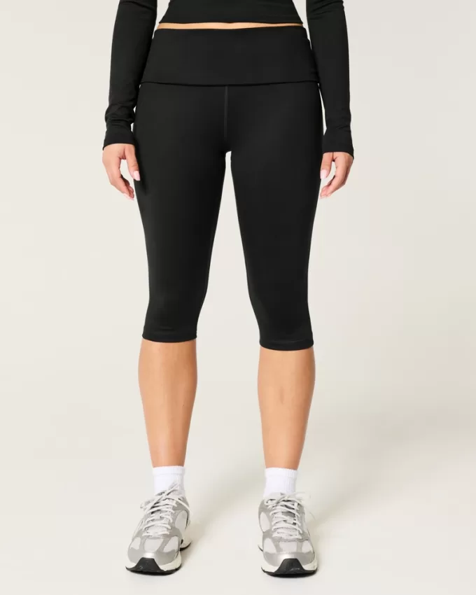 Gilly Hicks Active Recharge Foldover Waist Capri Pants,Gilly Hicks Active Recharge Foldover Waist Capri Pants