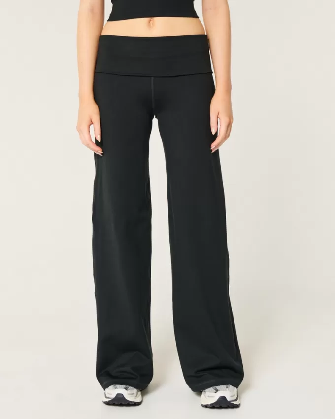 Gilly Hicks Active Recharge Foldover Waist Wide-Leg Pants,Gilly Hicks Active Recharge Foldover Waist Wide-Leg Pants