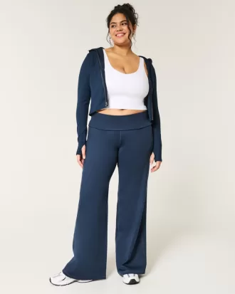 Gilly Hicks Active Recharge Foldover Waist Wide-Leg Pants,Gilly Hicks Active Recharge Foldover Waist Wide-Leg Pants