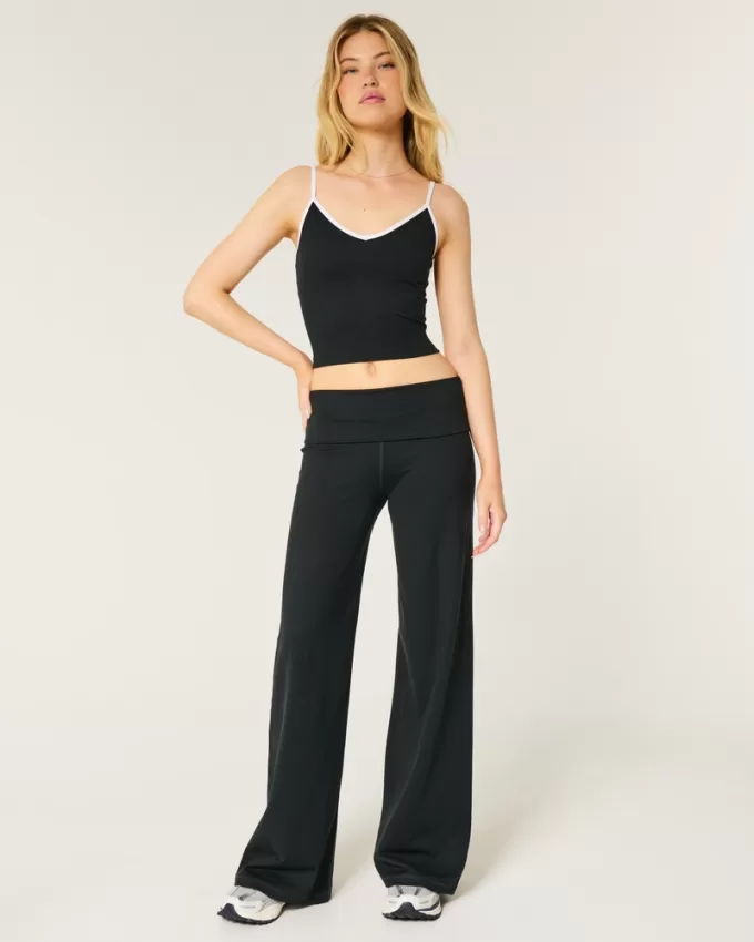 Gilly Hicks Active Recharge Foldover Waist Wide-Leg Pants,Gilly Hicks Active Recharge Foldover Waist Wide-Leg Pants