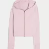Gilly Hicks Active Recharge Hooded Crop Zip-Up Top,Gilly Hicks Active Recharge Hooded Crop Zip-Up Top