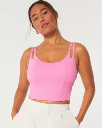 Gilly Hicks Active Recharge Layered Corset Top,Gilly Hicks Active Recharge Layered Corset Top