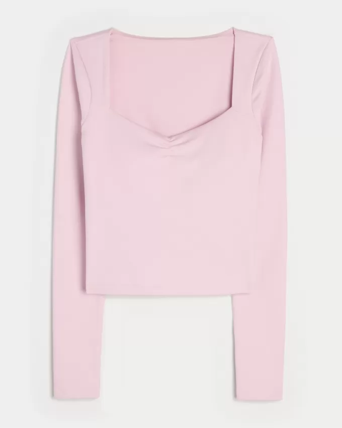 Gilly Hicks Active Recharge Ruched Sweetheart Top,Gilly Hicks Active Recharge Ruched Sweetheart Top