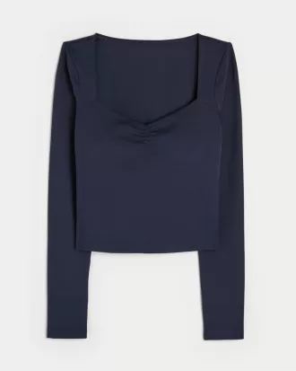 Gilly Hicks Active Recharge Ruched Sweetheart Top,Gilly Hicks Active Recharge Ruched Sweetheart Top