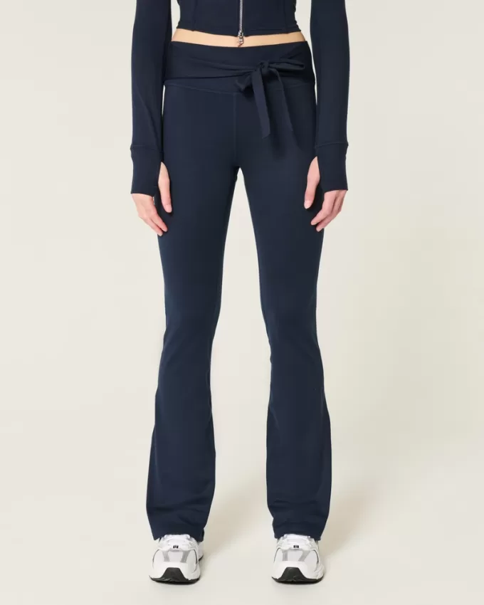 Gilly Hicks Active Recharge Tie-Waist Boot Pants,Gilly Hicks Active Recharge Tie-Waist Boot Pants