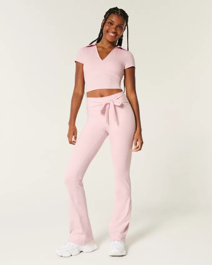 Gilly Hicks Active Recharge Tie-Waist Boot Pants,Gilly Hicks Active Recharge Tie-Waist Boot Pants