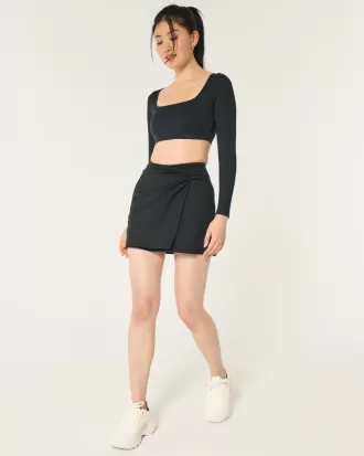 Gilly Hicks Active Recharge Ultra-Crop Long-Sleeve Top,Gilly Hicks Active Recharge Ultra-Crop Long-Sleeve Top