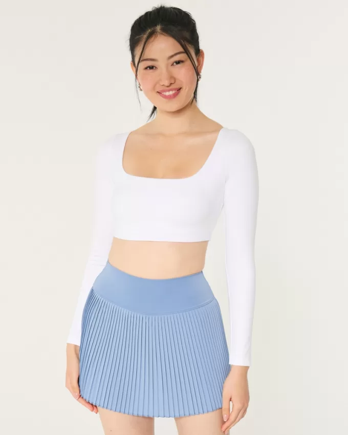 Gilly Hicks Active Recharge Ultra-Crop Long-Sleeve Top,Gilly Hicks Active Recharge Ultra-Crop Long-Sleeve Top