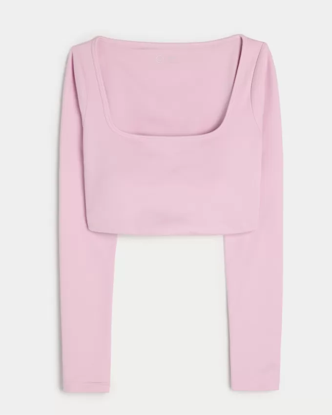 Gilly Hicks Active Recharge Ultra-Crop Long-Sleeve Top,Gilly Hicks Active Recharge Ultra-Crop Long-Sleeve Top