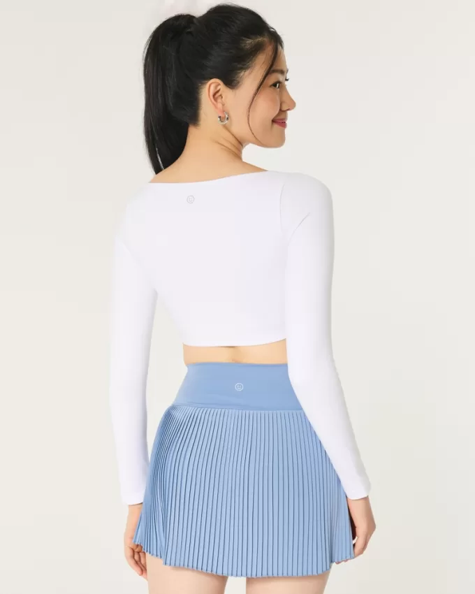 Gilly Hicks Active Recharge Ultra-Crop Long-Sleeve Top,Gilly Hicks Active Recharge Ultra-Crop Long-Sleeve Top