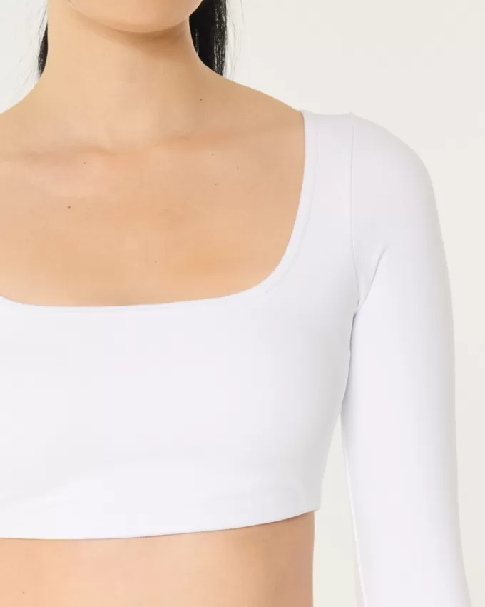 Gilly Hicks Active Recharge Ultra-Crop Long-Sleeve Top,Gilly Hicks Active Recharge Ultra-Crop Long-Sleeve Top