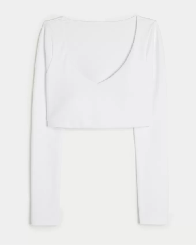 Gilly Hicks Active Recharge Ultra-Crop Plunge Top,Gilly Hicks Active Recharge Ultra-Crop Plunge Top