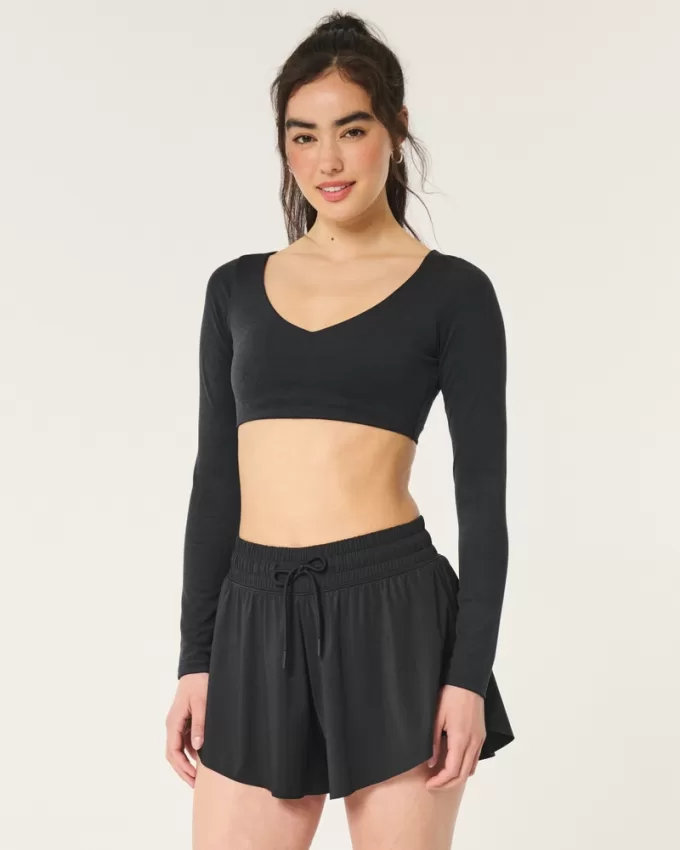 Gilly Hicks Active Recharge Ultra-Crop Plunge Top,Gilly Hicks Active Recharge Ultra-Crop Plunge Top