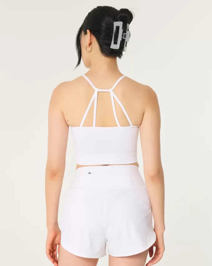 Gilly Hicks Active Ribbed Seamless Fabric High-Neck Tank,Gilly Hicks Active Ribbed Seamless Fabric High-Neck Tank